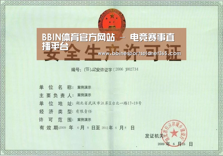 BBIN直播荣誉证书三
